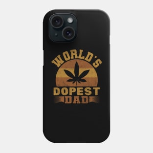 World's Dopest Dad Funny Dope Dad Distressed Style Phone Case