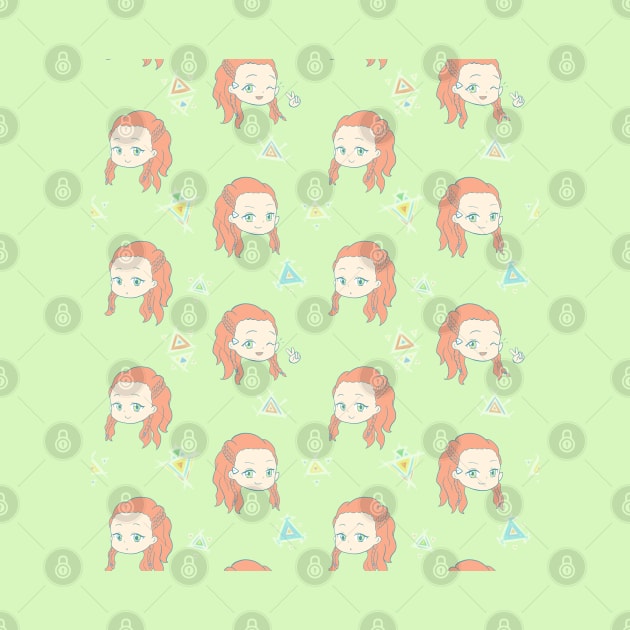 Chibi Aloy pattern (green) by Silveretta