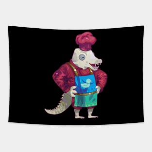 Cute Crocodile Chef Tapestry