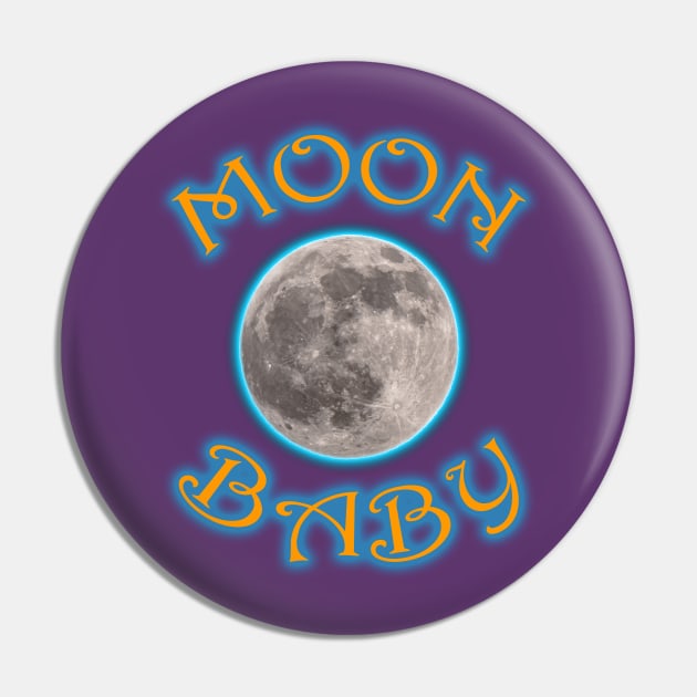 MOON BABY (orange/blue) Pin by ejourdainjr