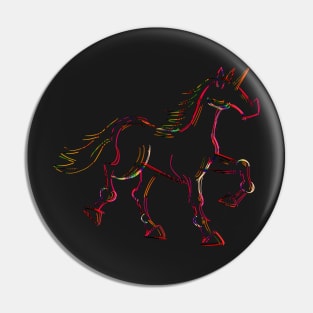 Neon Pink Unicorn Pin