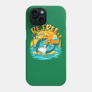 Shark Relaxing Be Free Phone Case