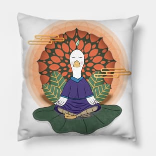 Meditation Orange Master Doo Doo duck Pillow