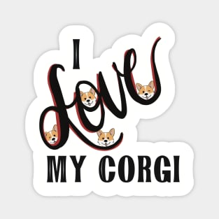 I Love My Corgi Design Magnet