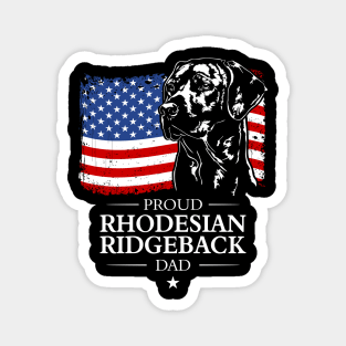 Proud Rhodesian Ridgeback Dad American Flag patriotic dog Magnet