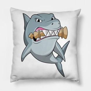 Shark at Chess with Chess piece King Pillow