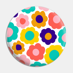 Abstract Flower Blooms Pin