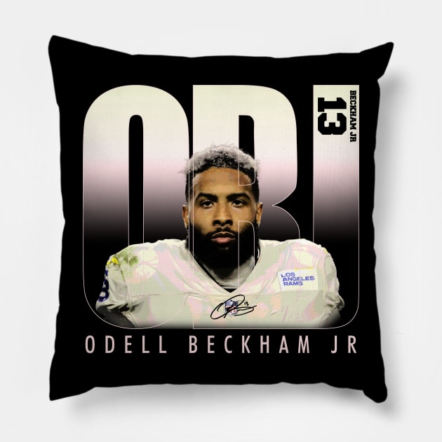 Odell Beckham Jr Bootleg Pillow by Bootlegheavens