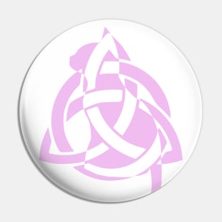 Pink Celtic Triquetra Cat Pin