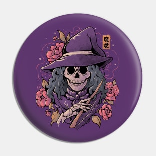 Magic Death - Witch Skull Goth Gift Pin