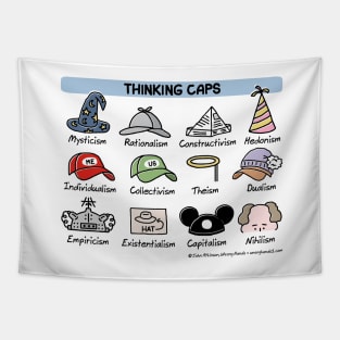 thinking caps Tapestry