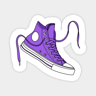 Bright purple high tops Magnet