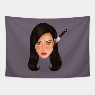 Aubrey Plaza Horror Film Tapestry