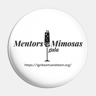 Mentors and Mimosas Black Logo Pin