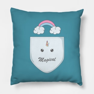 Magical rainbow unicorn Pillow