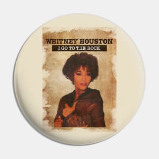 Vintage Old Paper 80s Style Whitney Houston Pin