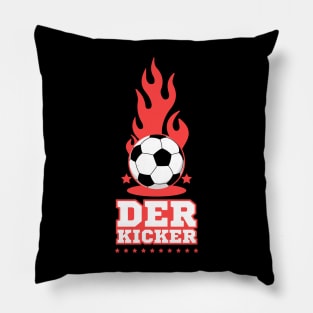 Der Kicker - Schwarz - Fußballer - Fußball Spieler Pillow