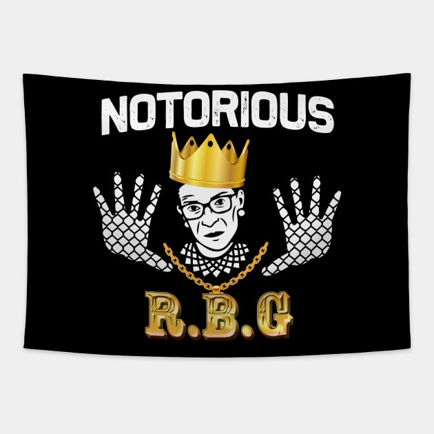 Notorious RBG | Funny Ruth Bader Ginsburg parody T-Shirt Tapestry by MerchMadness