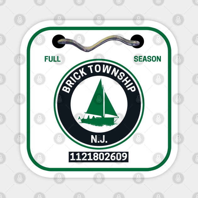 Brick New Jersey Beach Badge Brick New Jersey TeePublic
