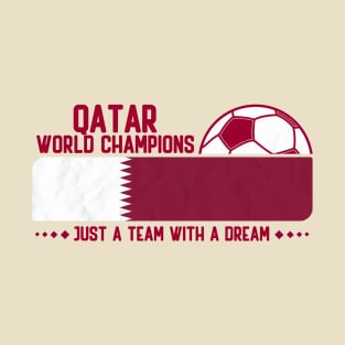 Qatar Soccer Team The Qatari Flag for Football Lovers T-Shirt