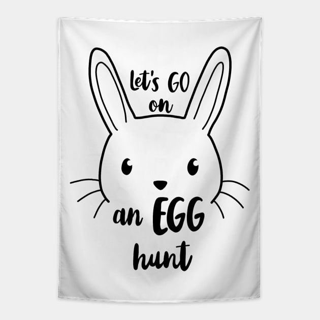 Easter Bunny - Egg Hunt Tapestry by valentinahramov