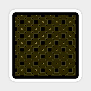 Black squares on olive green Magnet