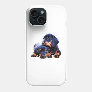 Sweet Dachshund Puppies Phone Case