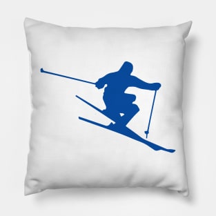 Ski Jumping Champion Silhouette Pillow