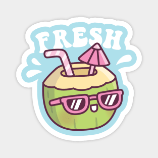 Cute Fresh Coconut Water Umbrella Magnet