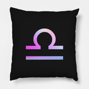 libra colorful aura Pillow