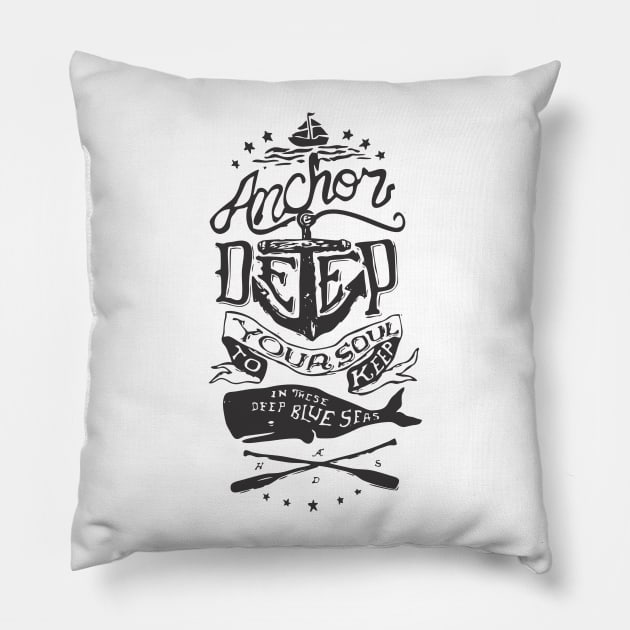 Anchor Deep Pillow by stuff101