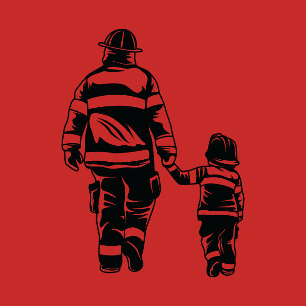 Father and Son Firefighter! by ArtOnly