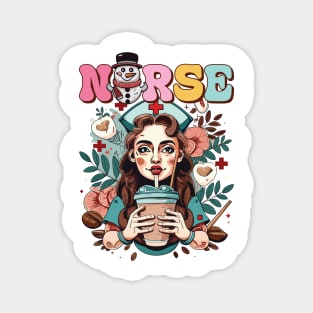 Nurse Christmas Magnet