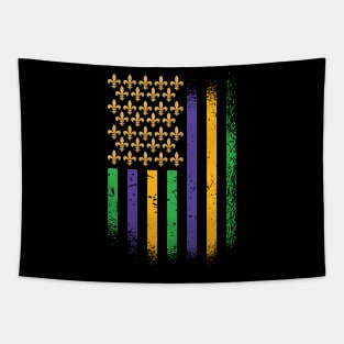 US Mardi Gras Flag Celebrate T Shirt Tapestry