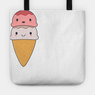 Kawaii Ice Cream Cone T-Shirt Tote