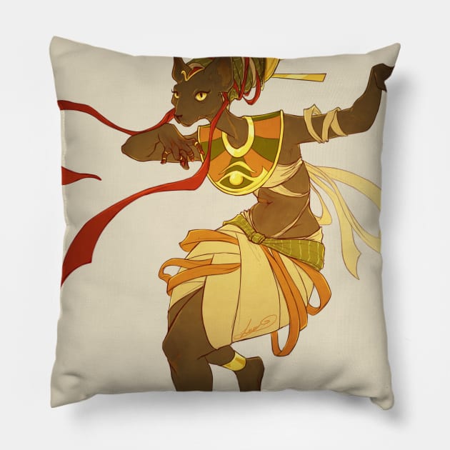 Bastet Pillow by LucyDoesArt