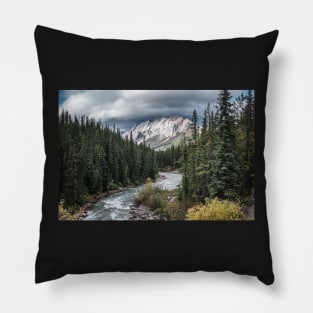 Jasper National Park Mountain Landscape Pillow