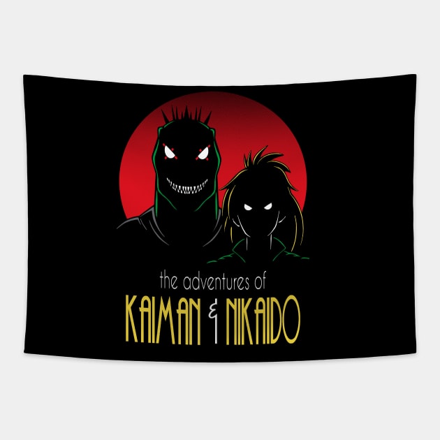 The adventures of Kaiman & Nikaido Tapestry by Andriu