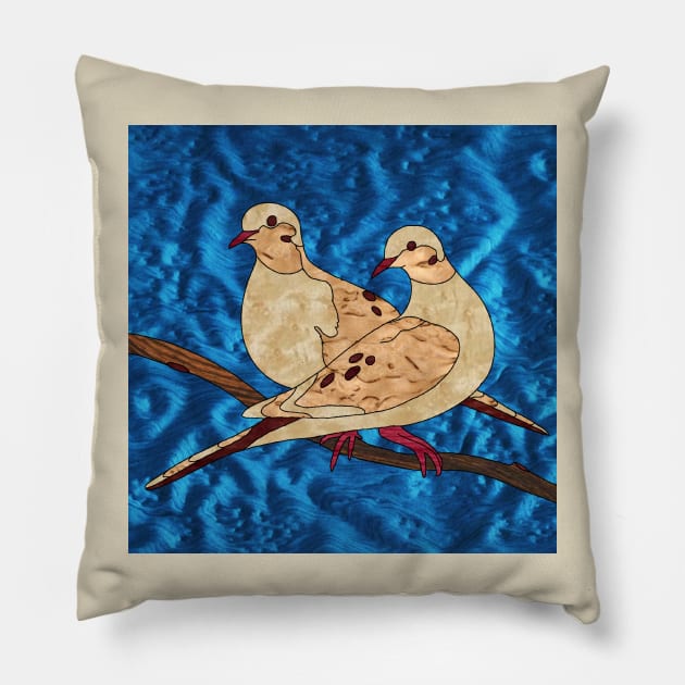 Mourning Doves Pillow by Gregg Standridge