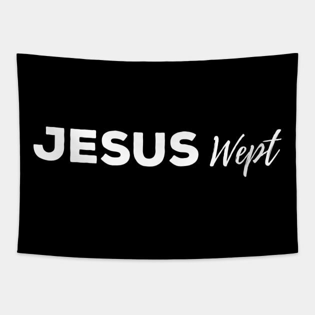 Jesus Wept Tapestry by SketchyAnimals