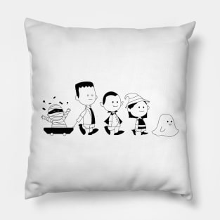 friends halloween drawing Pillow