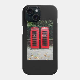 Telephone boxes, London England, UK Phone Case