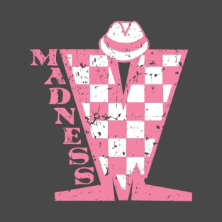 Madness Vintage Checkerboard Pink & White T-Shirt