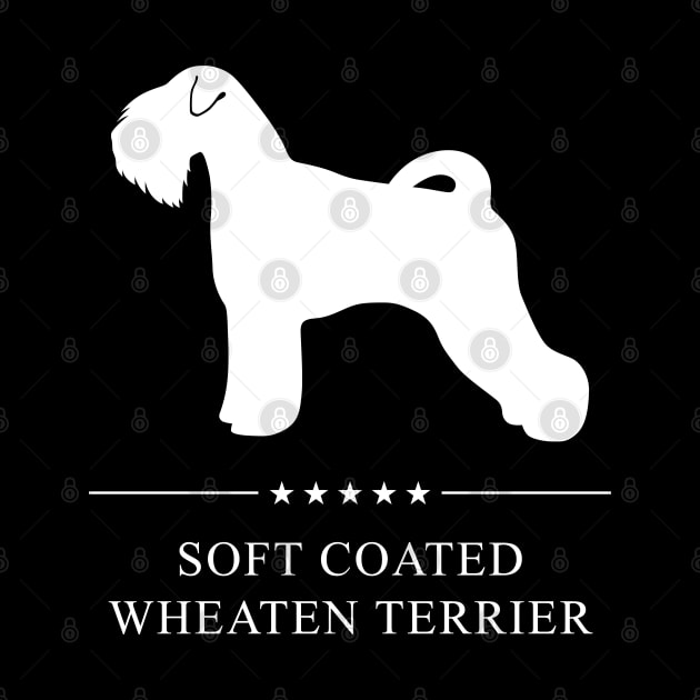 Soft Coated Wheaten Terrier Dog White Silhouette by millersye