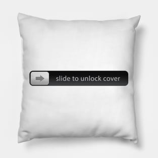 Slide to unlock cover iphone lock screen interaction illustration Pillow