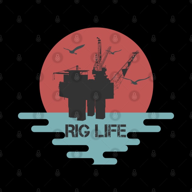 Rig Life Off Shore Oil Rig Hands Vintage by Urban7even