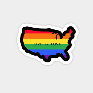 Love is Love  Pride T Shirt LGBT Vintage Pride Quality Magnet