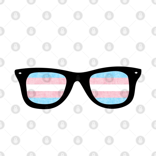 Trans Pride Flag Sun Glasses Design by PurposelyDesigned