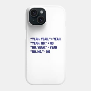 No, yeah,, yeah no Phone Case