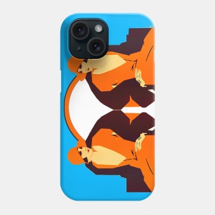 Girl in a hat sitting cross-legged Phone Case